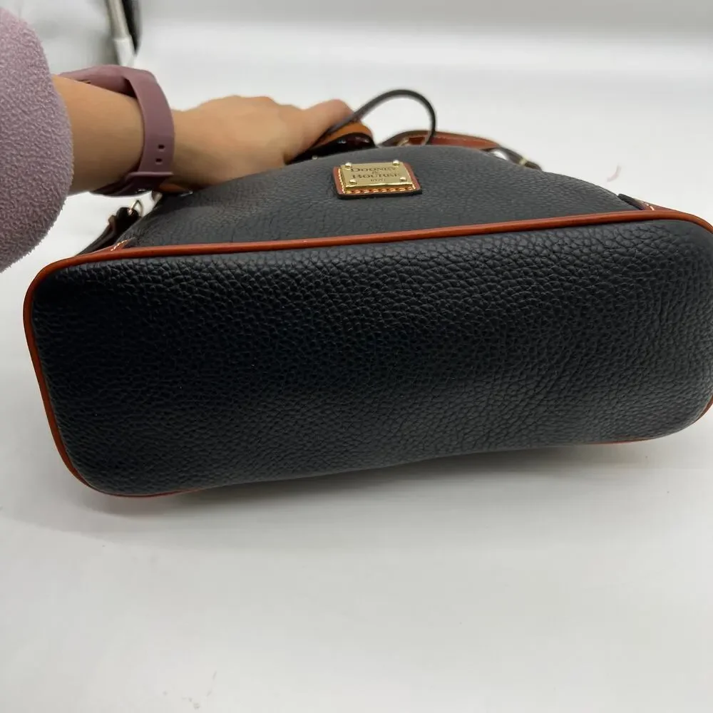 Dooney & Bourke Pebble Leather Crossbody Purse Black